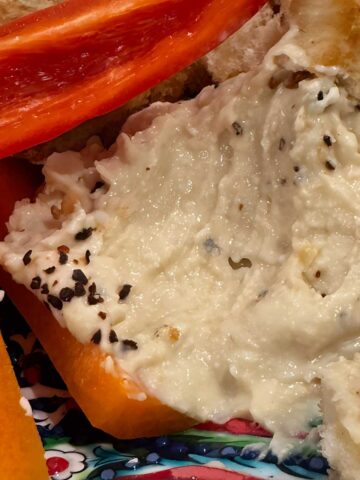 Cottage Cheese Hummus picture showing texture