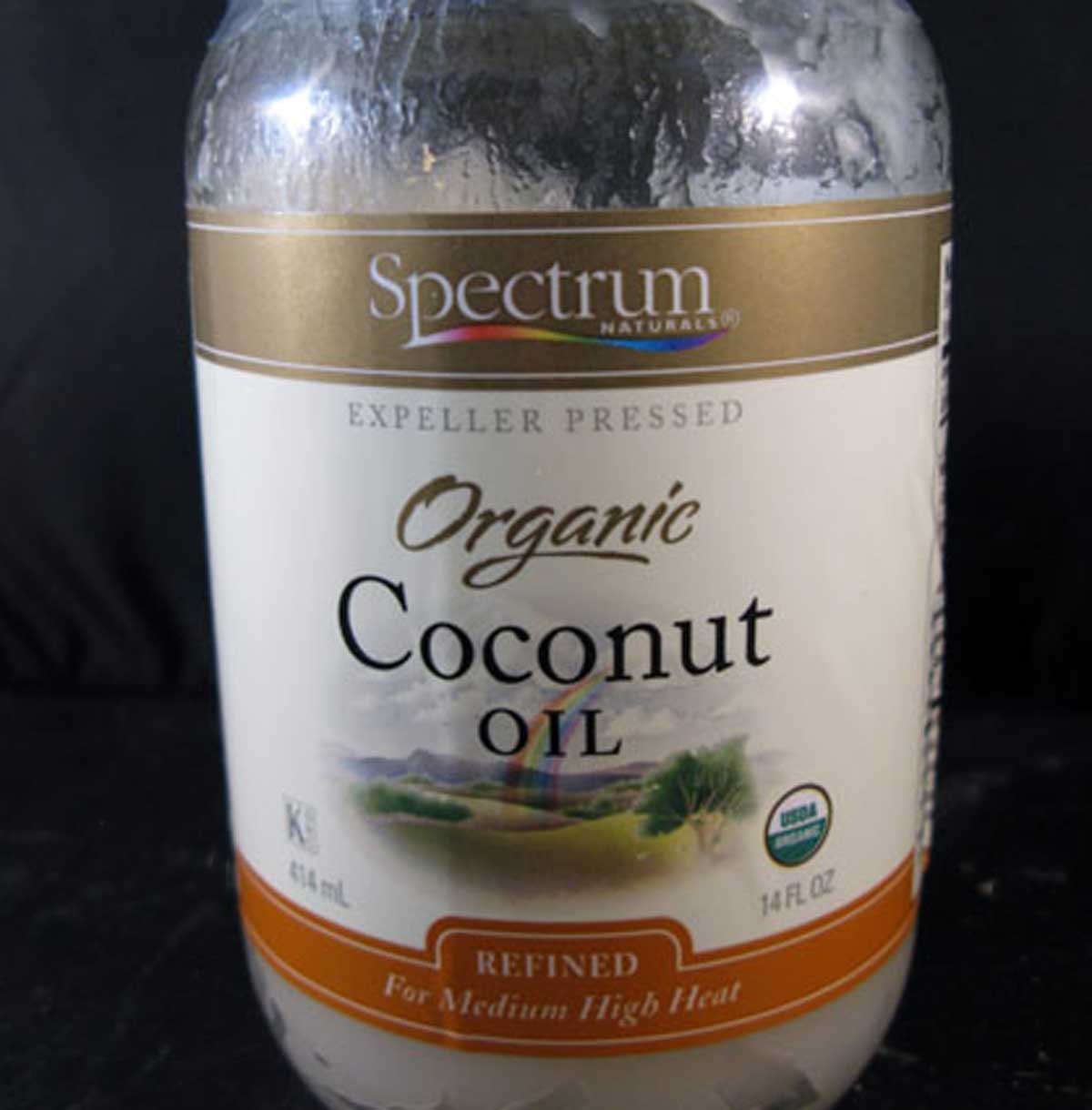 Spectrum organic coconut oil jar.