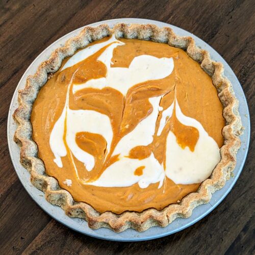 Marbled Cream Cheese Pumpkin Pie