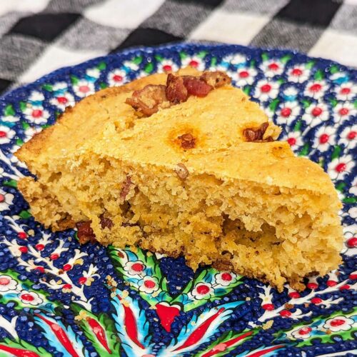 Bacon and Chipotle Cornbread Slice