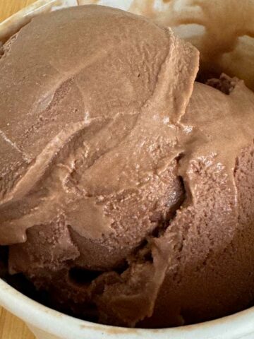 Chocolate Ice Cream made with Marshmallow Fluff.