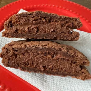 Chocolate Malt Sandwich Cookies made with natural cocoa powder