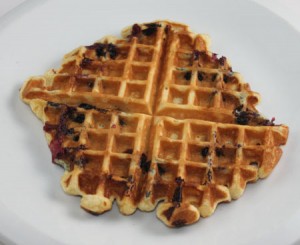 blueberry waffles with sour cream