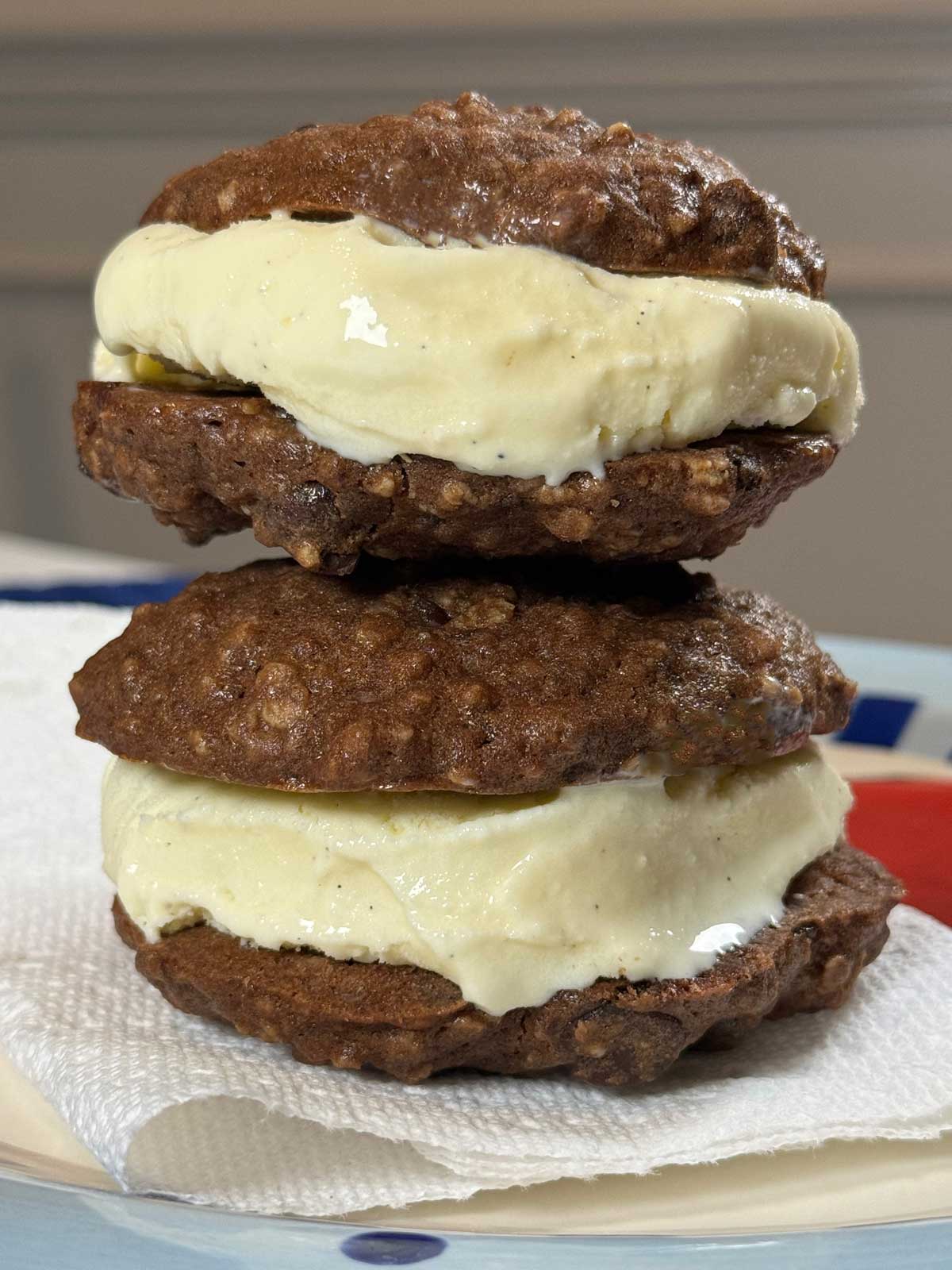 Chocolate Banana Ice Cream Sandwiches