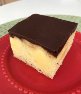 Boston Cream Poke Cake