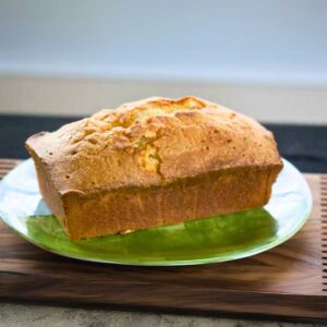 Perfect Cream Cheese Pound Cake plus tips for getting a golden brown crust.