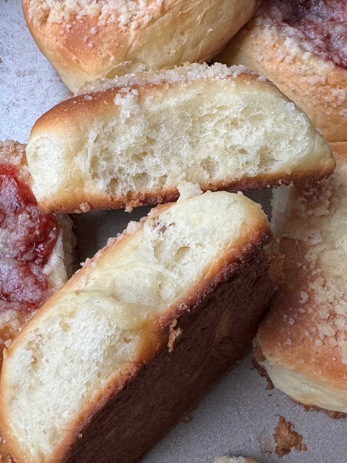 Sour cream used in kolache dough to impart a light texture