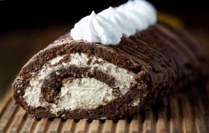 Chocolate Cake Roll With Cappuccino Cream