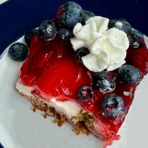 Layered Strawberry Dessert for Fourth of July