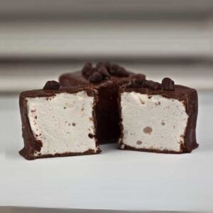 Butter's Famous Marshmallows recipe split to show texture of marshmallow.