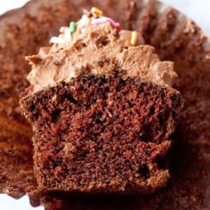 Gale Gand's Brown Sugar Chocolate Cake as cupcakes