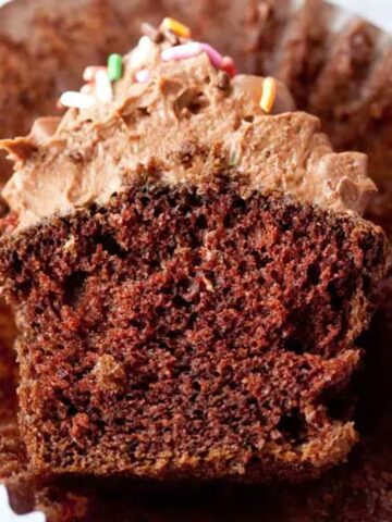 Gale Gand's Brown Sugar Chocolate Cake as cupcakes