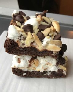 rocky road loaf pan brownies