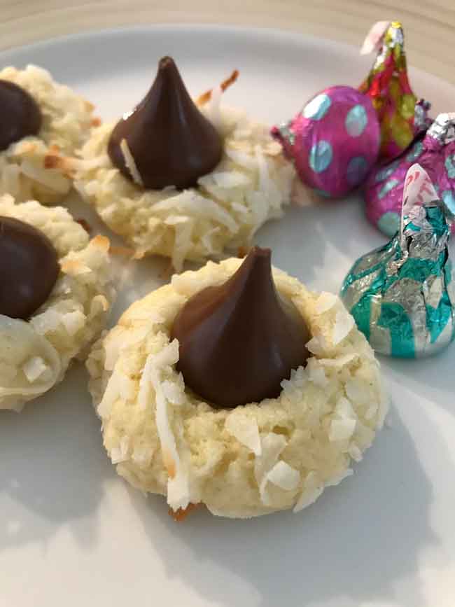 Hershey's Kisses Stuffed Coconut Macaroons Recipe - Smashed Peas & Carrots