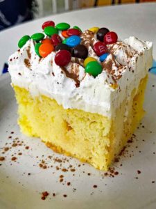 Cannoli Poke Cake