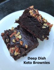 Deep Dish Keto Brownies with Allulose - Cookie Madness