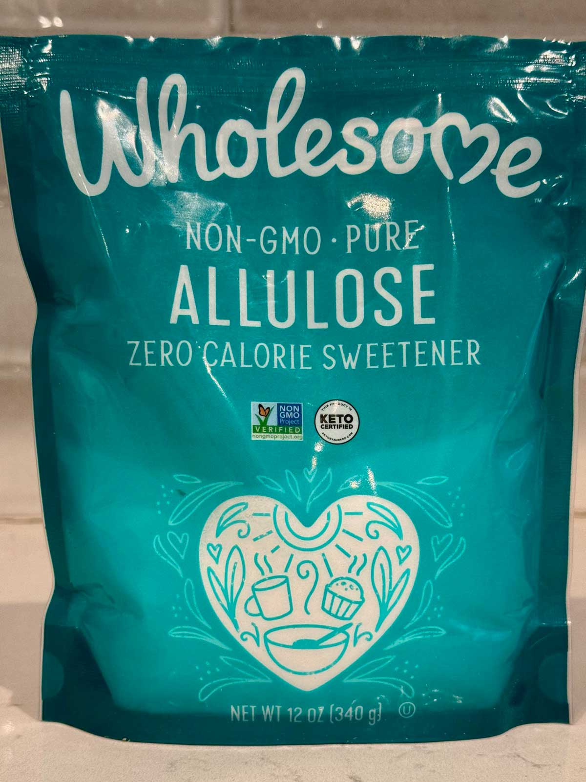 Wholesome Non-GMO pure allulose sweetener for thick Keto brownies.