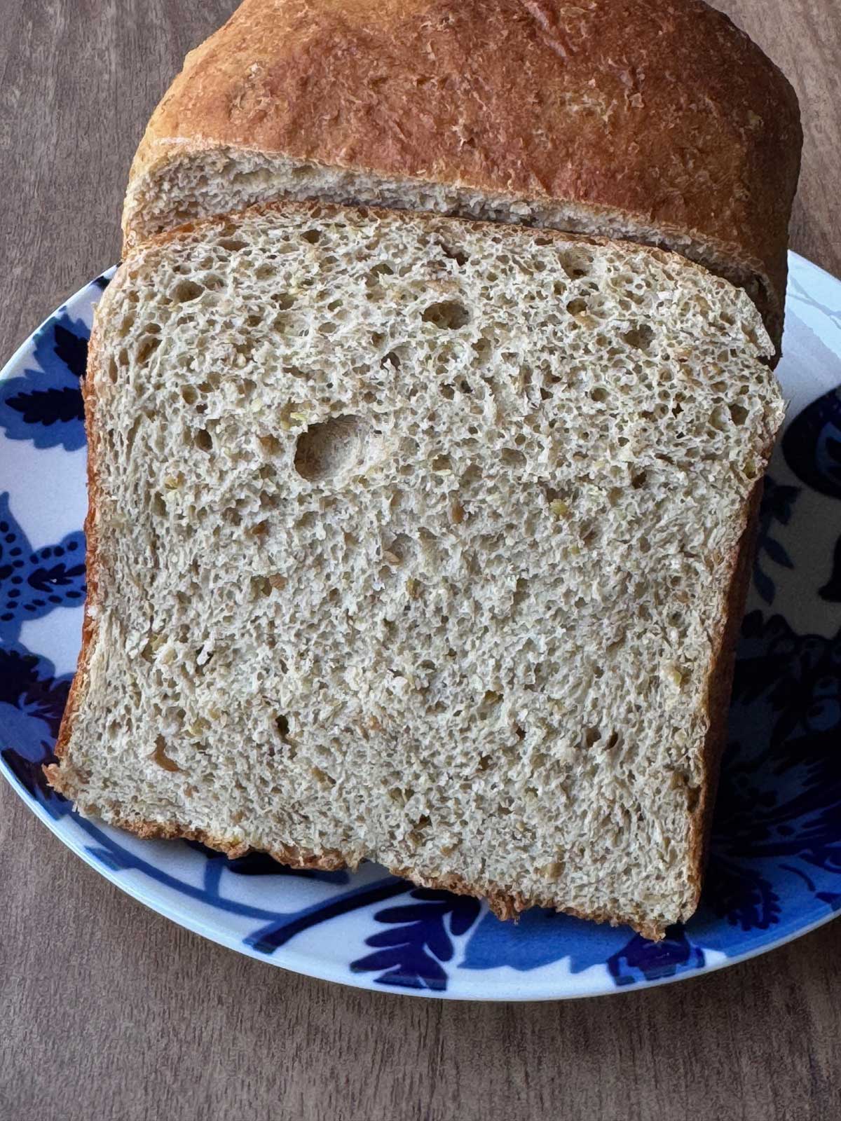 Low carb keto bread recipe with bamboo flour replacing the oat fiber