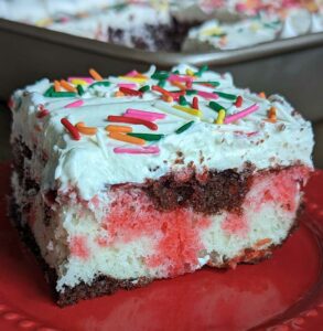 Neopolitan Poke Cake