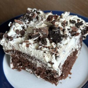 Oreo Pudding Poke Cake