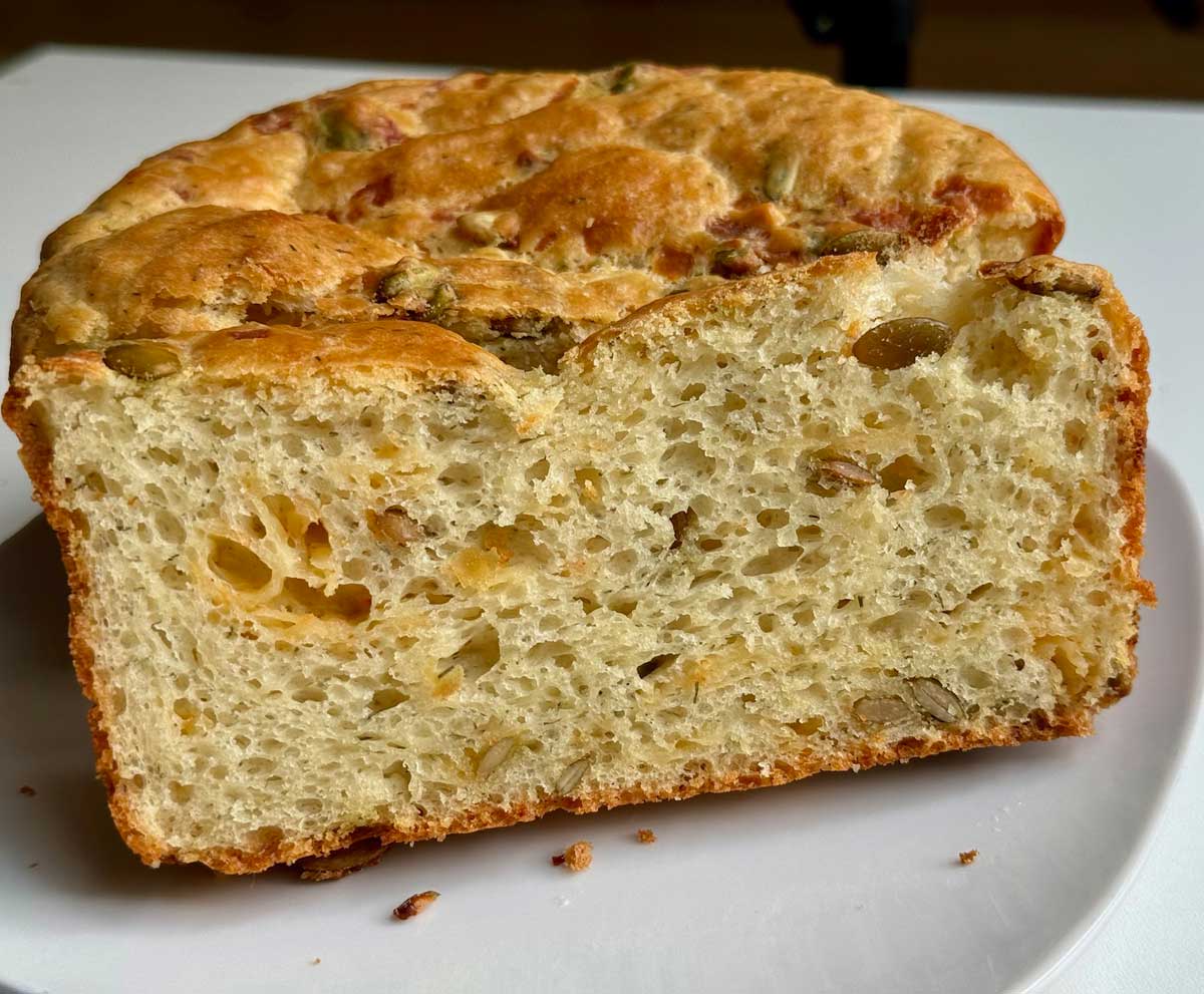 Habanero Pumpkin Seed Batter Bread