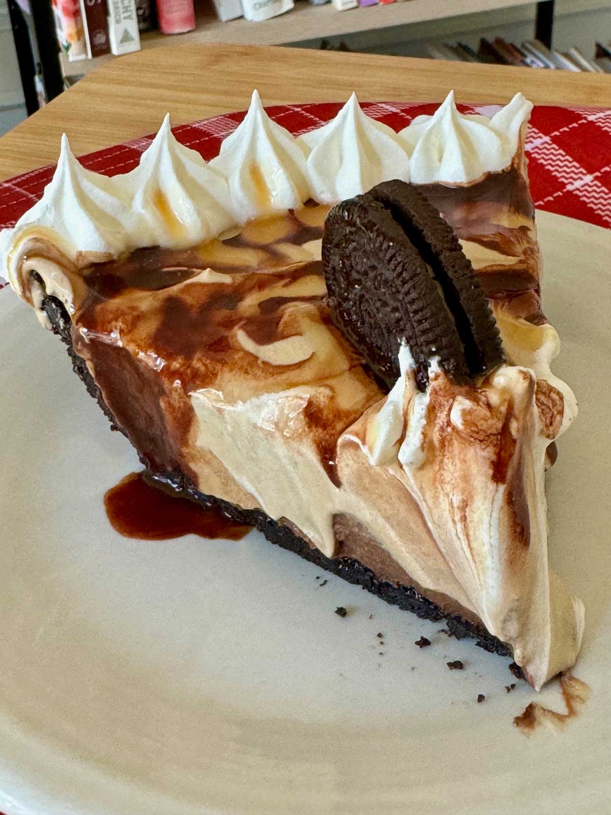 Oreo Crumb Crust Chocolate Mocha Pie