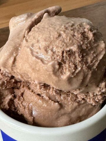 Light Chocolate Ice Cream adapted from the Ben & Jerry's recipe