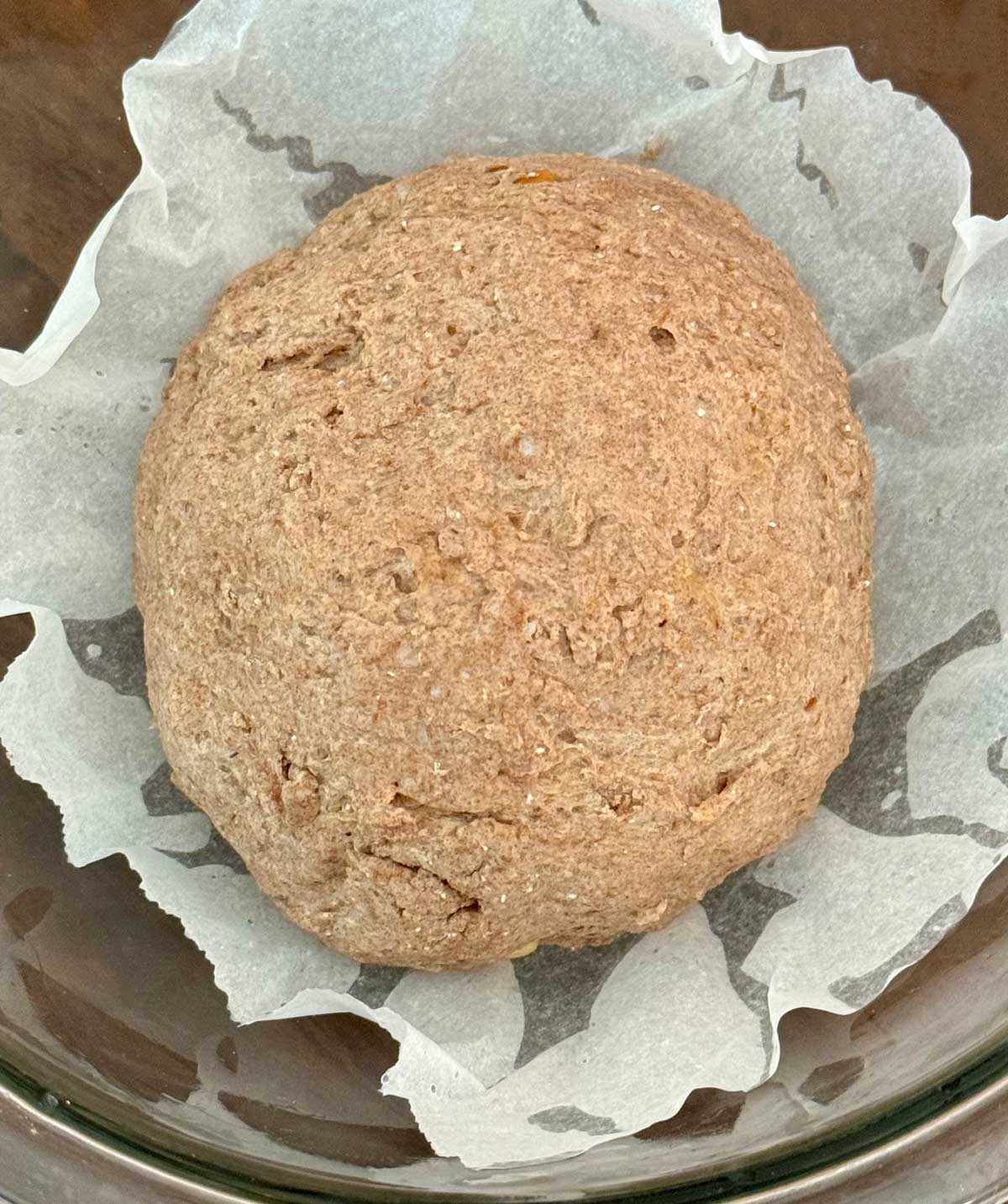 Dough for teff flour boule bread