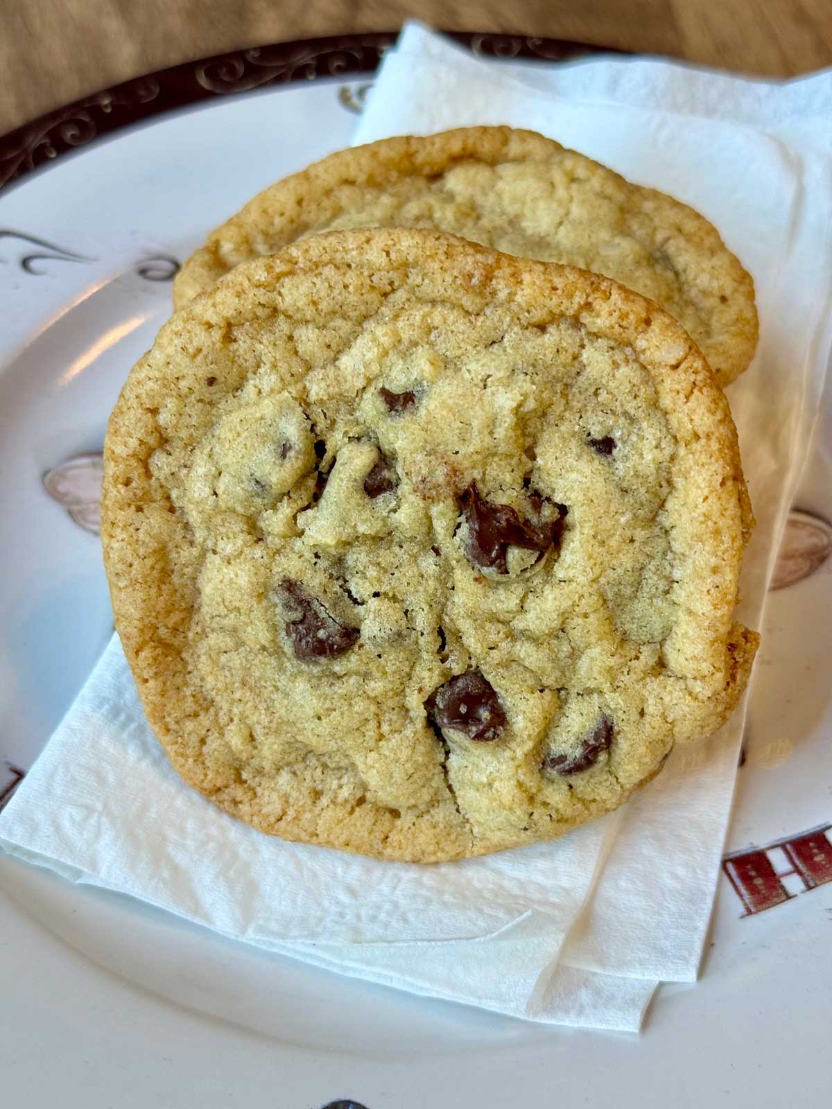 Chocolate chip cookies made with buckwheat flour