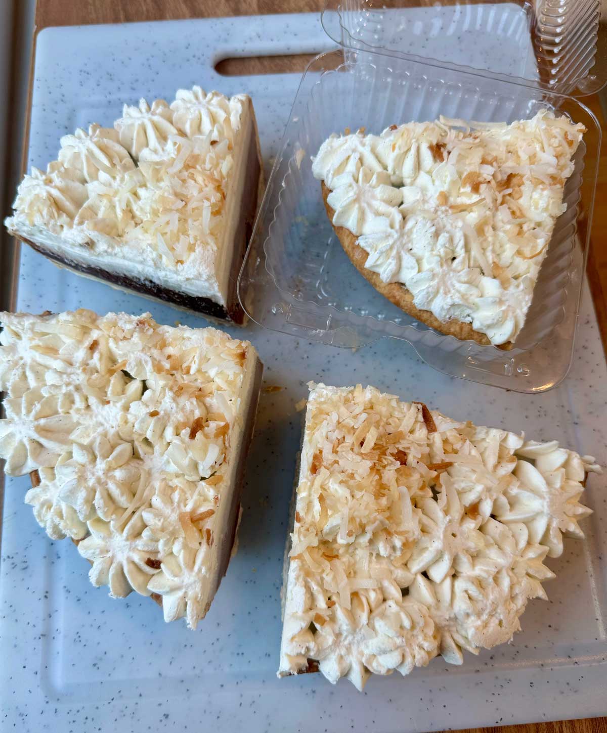 Frozen Haupia Pie Slices