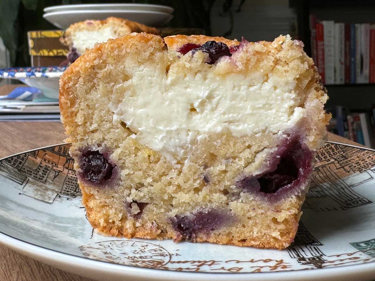 Honey Blueberry Bread on a plate