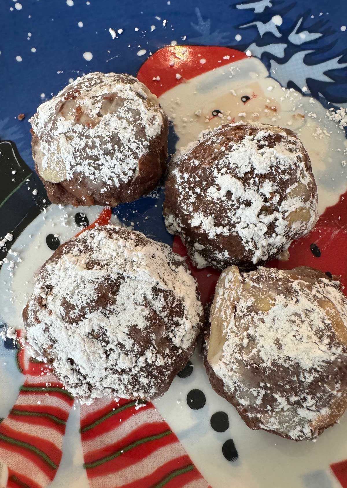 Chocolate Almond Shortbread or Chocolate Snowballs