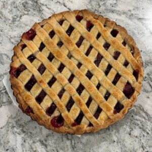 A simple fruit crostata with an easy to work with dough.