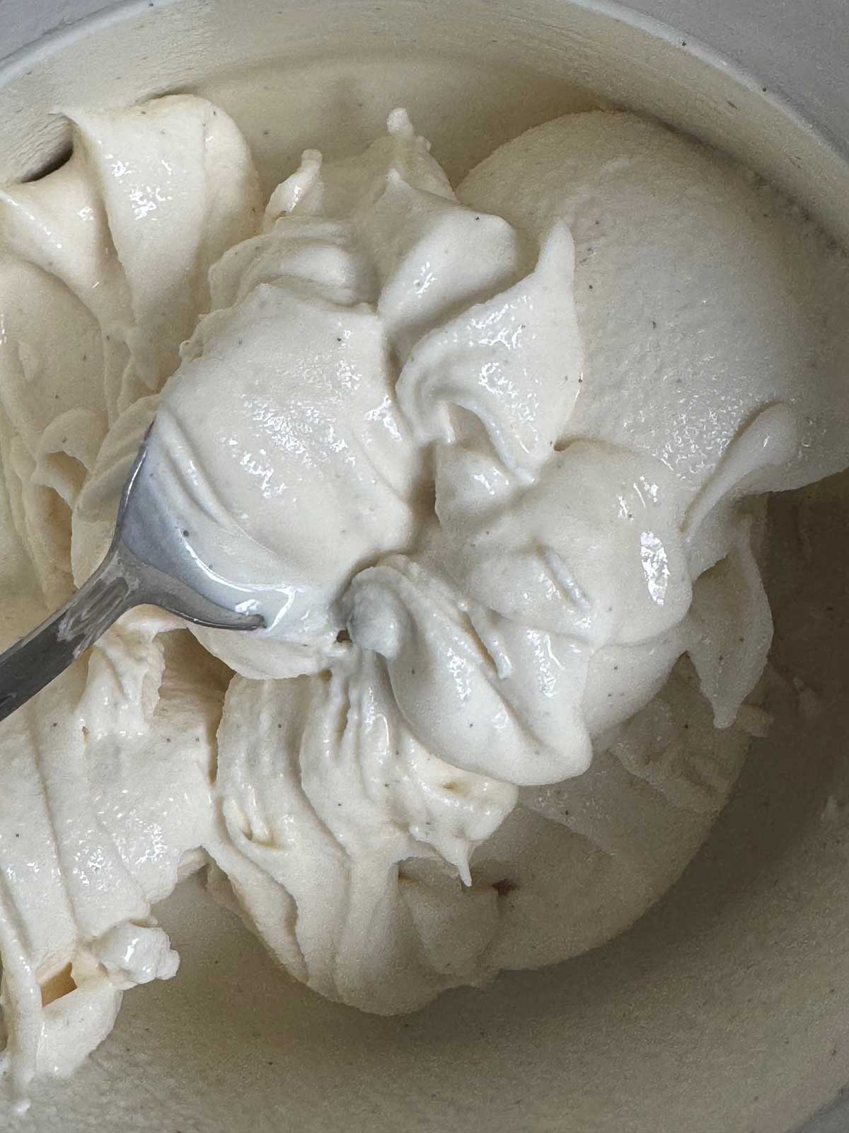 Allulose ice cream recipe being made in an Ice-100.