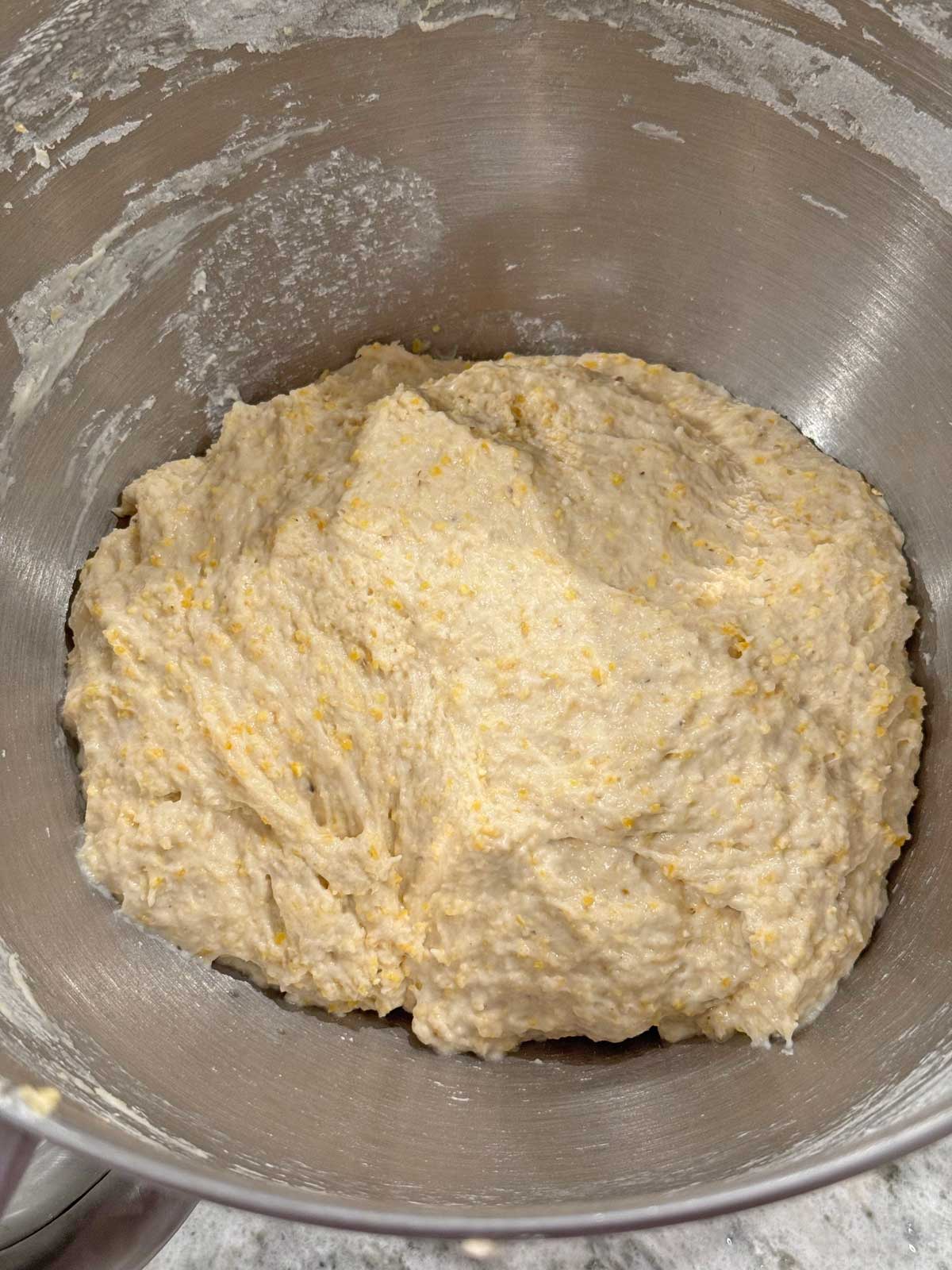 Dough texture of pumpkin seed bread