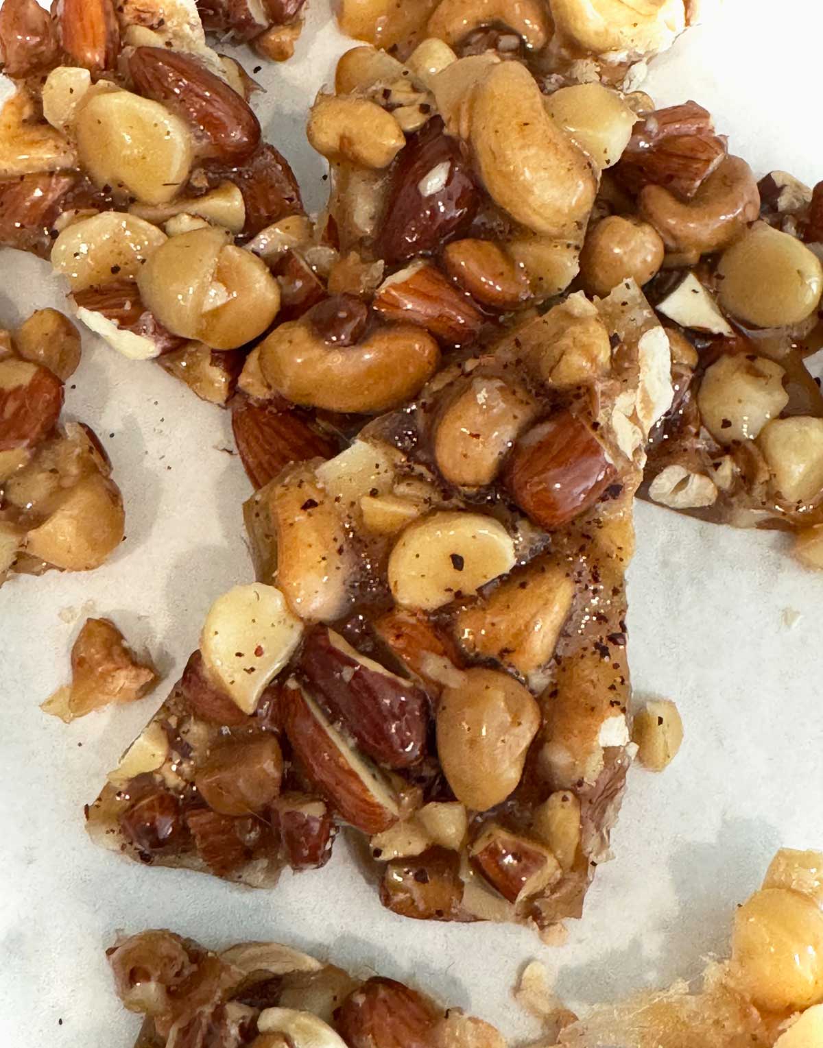 Amaretto Nut Brittle recipe from Flavors of the Sun by Sahadi