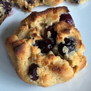 Protein Scones made with almond flour and pea protein powder.