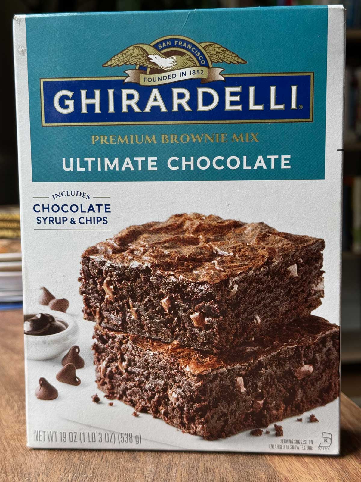 Ghirardelli Brownie Mix box